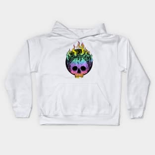 Skull on Fire Kids Hoodie